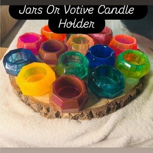 Colorful Votive Candle Holders Set